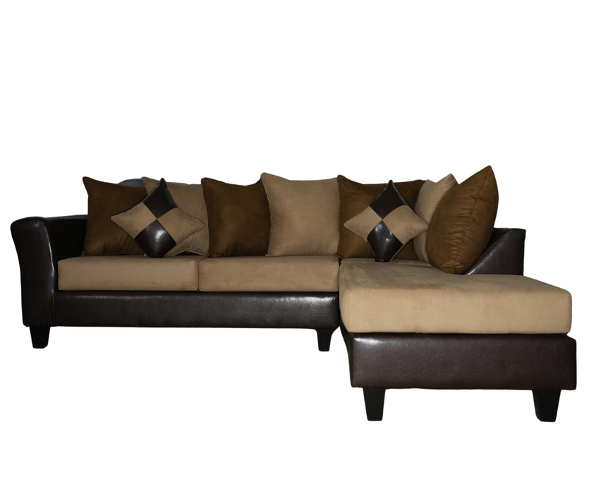 Beige Suede Luxe Lounge Sectional