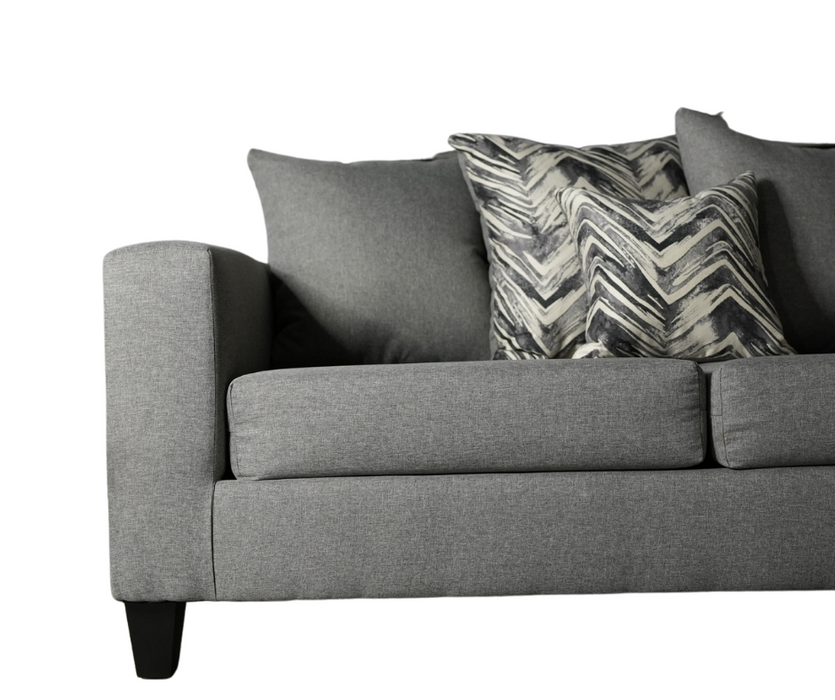 Gray Luxe Lounge Fabric Sectional
