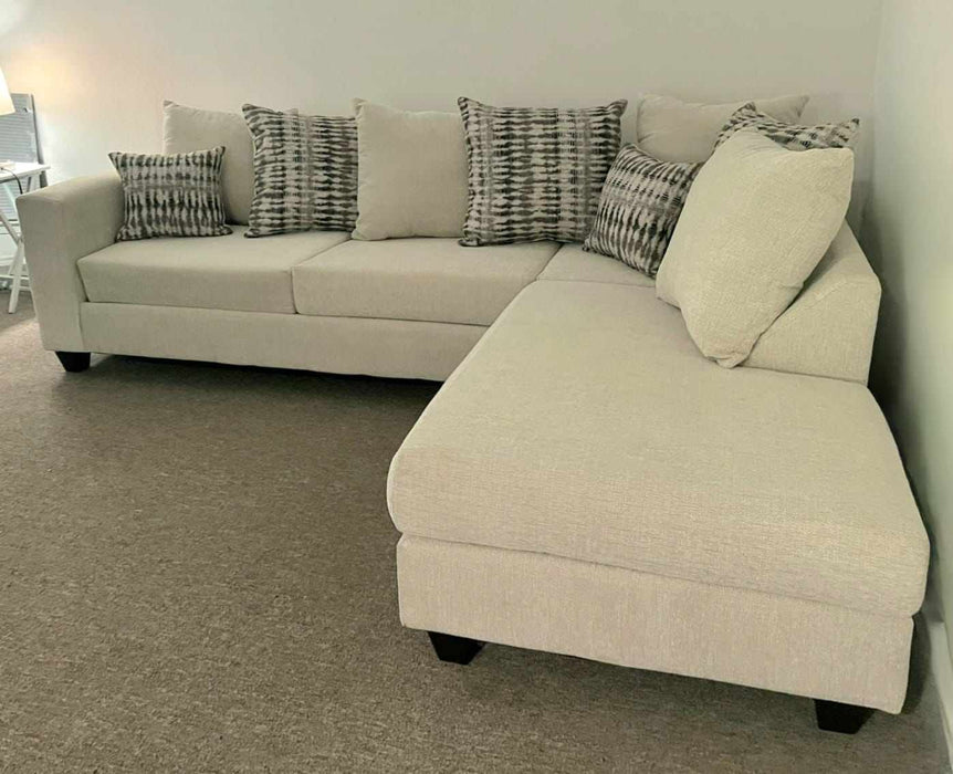Beige Lux Lounge Fabric Sectional