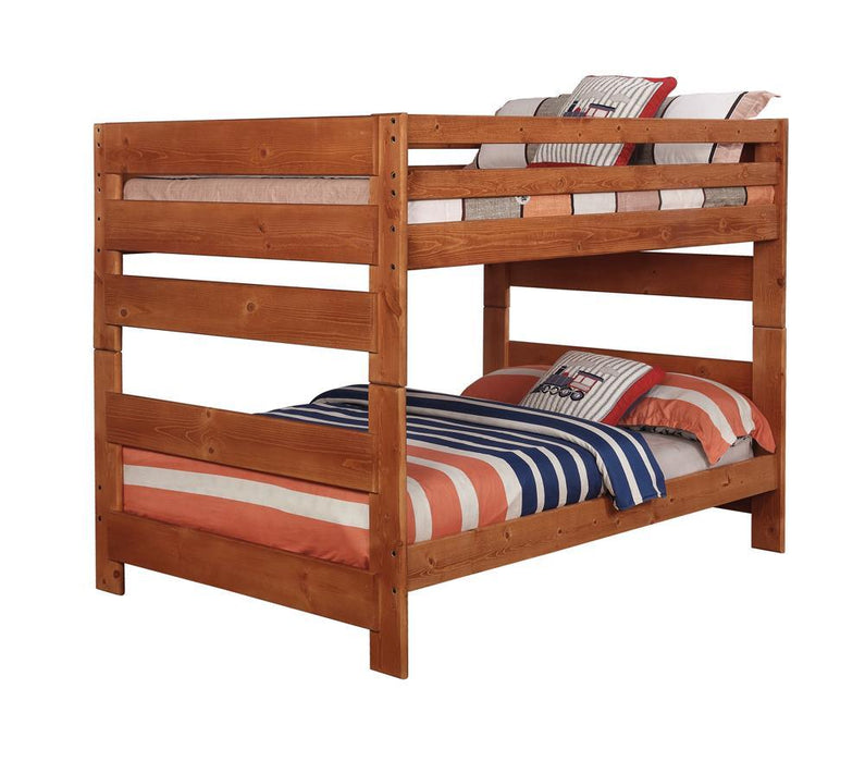 Wrangle Hill Amber Wash Full over Full Bunk Bed