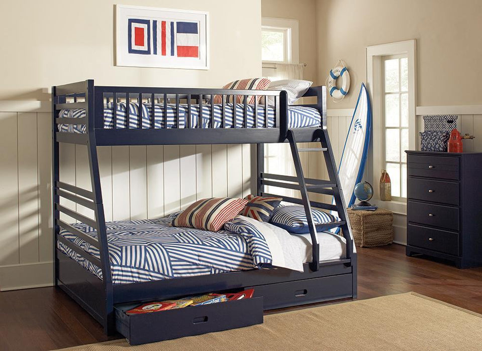 Ashton Navy Twin over Full Bunk Bed