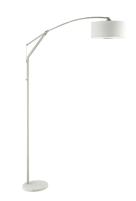 G901490 Contemporary White and Chrome Floor Lamp