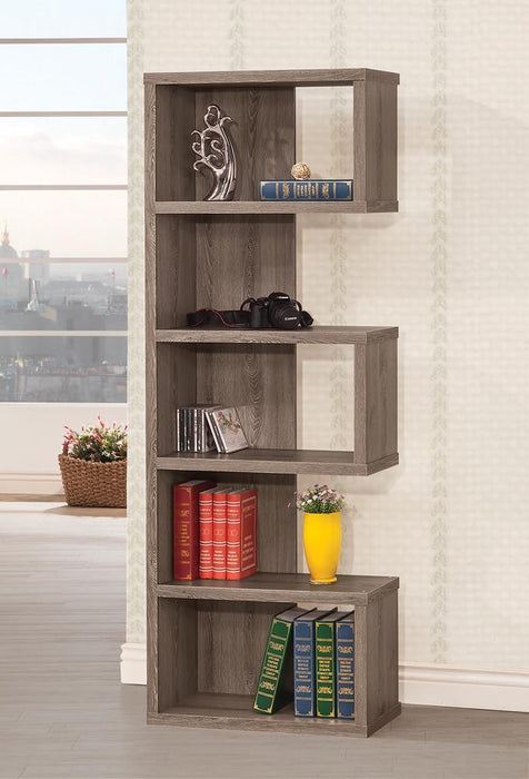 G800552 Contemporary Weathered Grey Bookcase