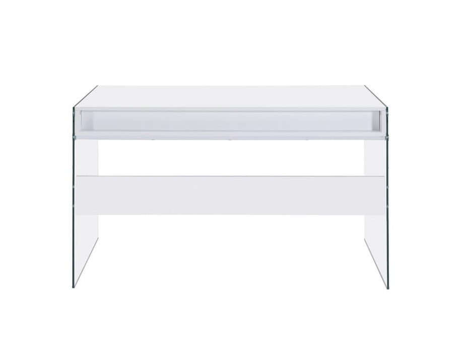 G800829 Contemporary Glossy White Writing Desk