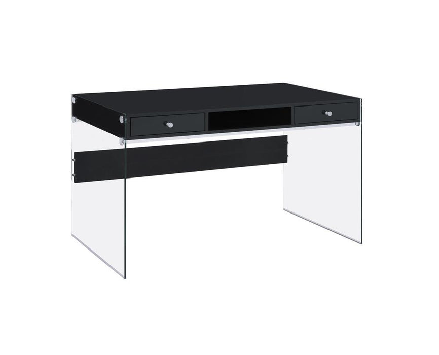 G800830 Contemporary Glossy Black Writing Desk