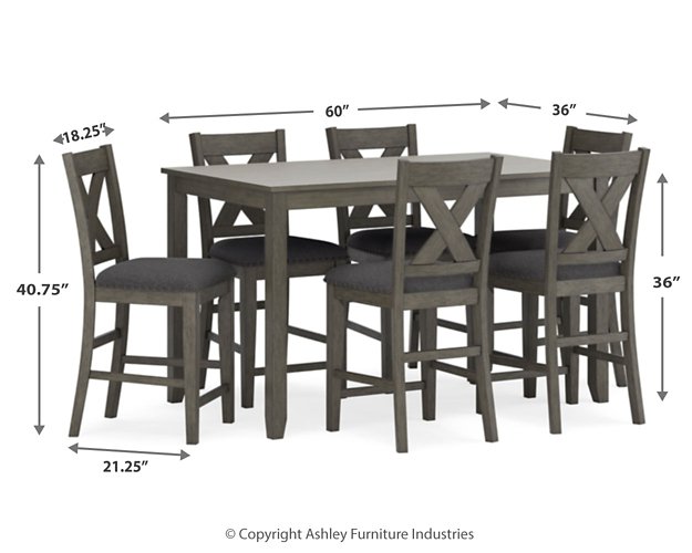 Caitbrook Counter Height Dining Table and Bar Stools (Set of 7)
