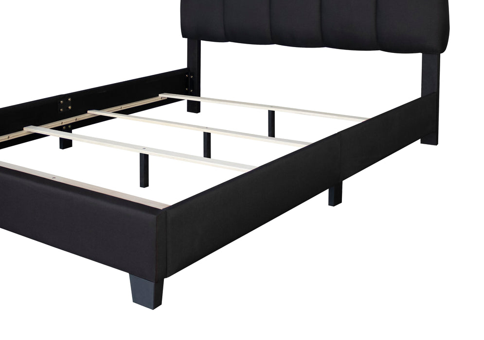 Black Victoria Upholstered Bed