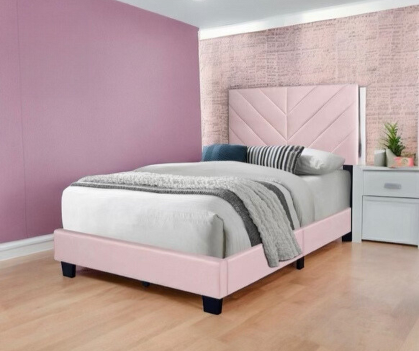 Pink Marley Upholstered Bed