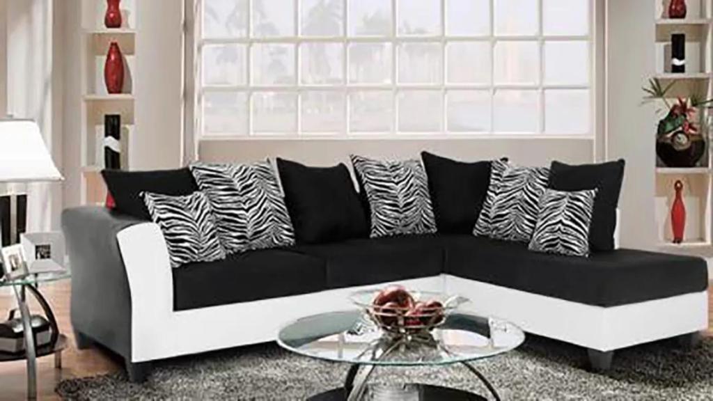 Black and White Lux Lounge Sectional
