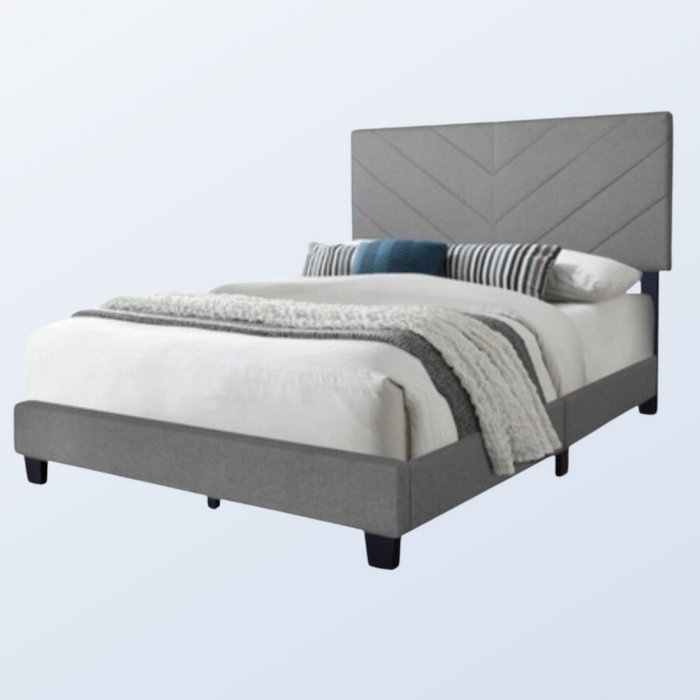 Gray Marley Upholstered Bed- Mattress Package