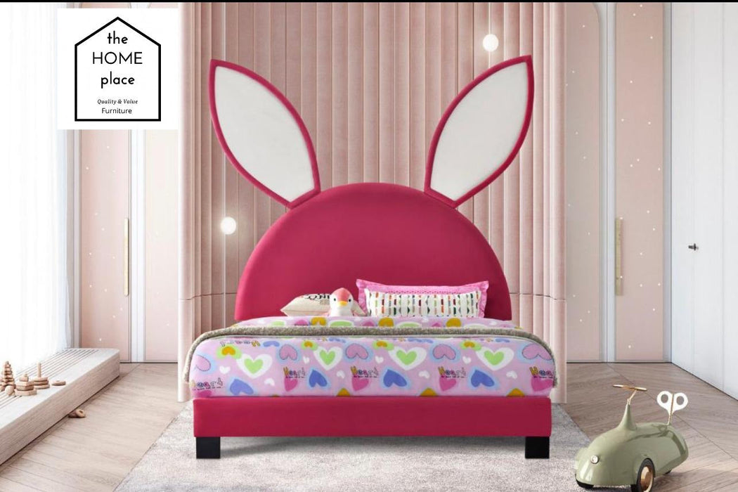 Pink Bunny Ears Twin Bed