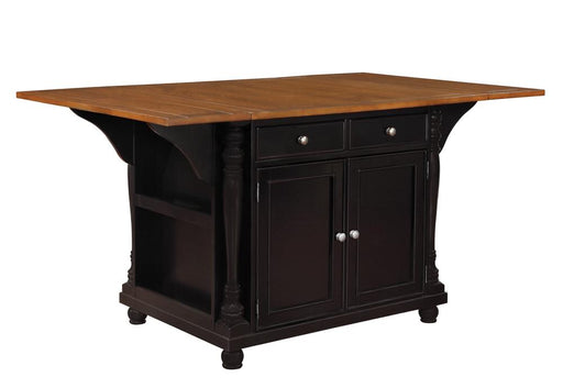 Slater Country Cherry and Black Kitchen Island image