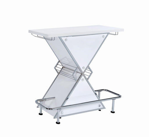 G130078 Contemporary White Stacked Triangle Bar Unit image