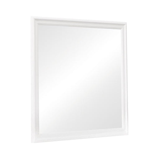 Louis Philippe White Dresser Mirror With Beveled Edge image