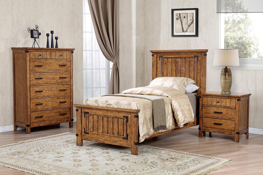 G205261T S5 Brenner Rustic Honey Twin Five Piece Set image