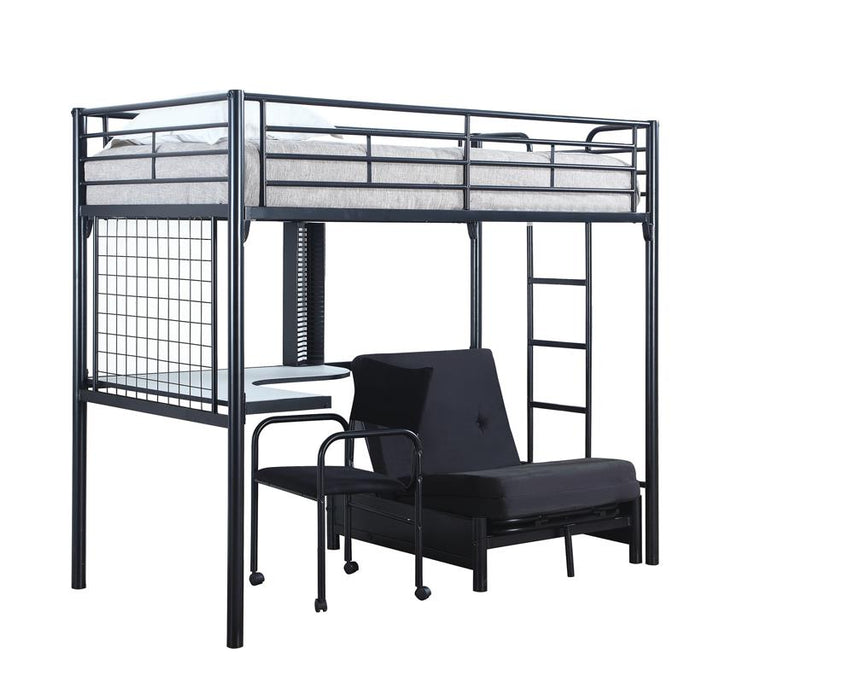 G2209 Contemporary Metal Loft Bunk Bed With Desk image