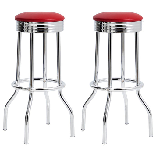 Cleveland Contemporary Red Bar Height Stool image