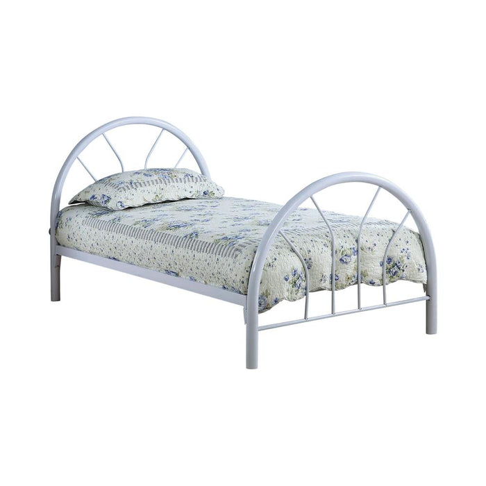 Transitional White Twin Bed image
