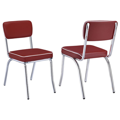 Retro Red and Chrome Dining Chair image