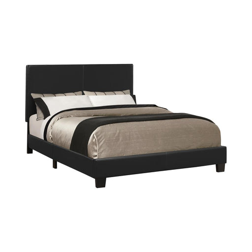 Mauve Upholstered Platform Black Twin Bed image