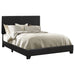 Dorian Black Faux Leather Upholstered Queen Bed image