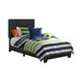 Dorian Black Faux Leather Upholstered Twin Bed image