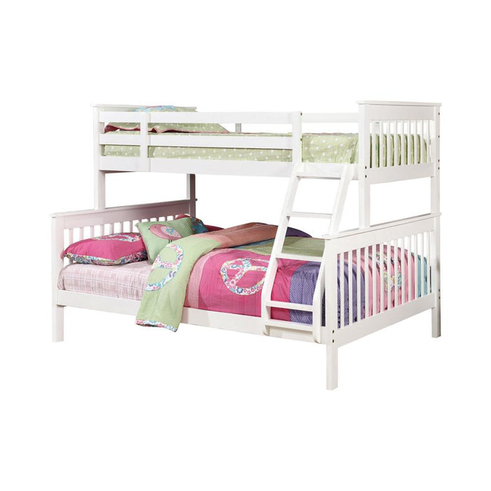 Chapman Transitional White Twin over Full Bunk Bed image