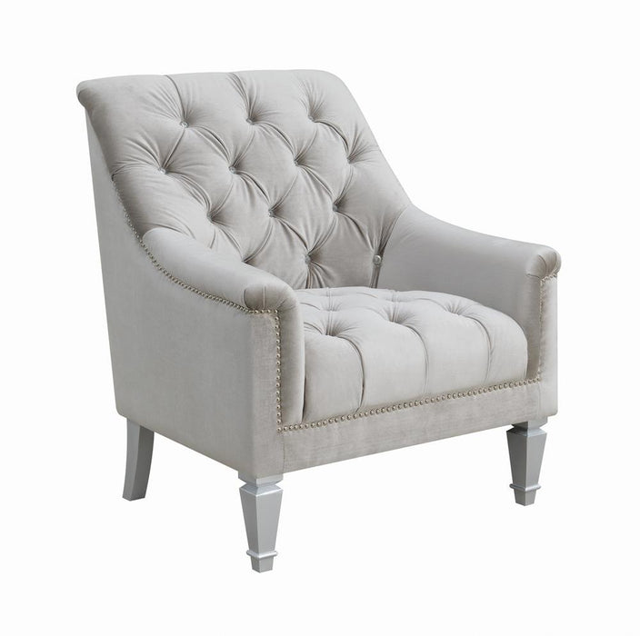 Avonlea Traditional Grey and Chrome Chair image