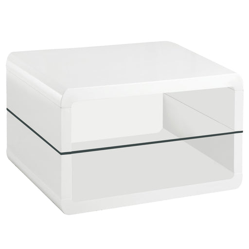 Modern White End Table image