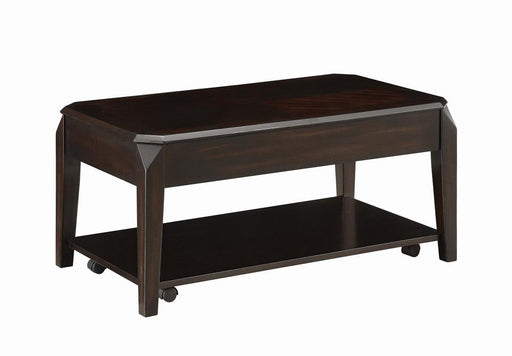 Transitional Walnut Lift Top Coffee Table image