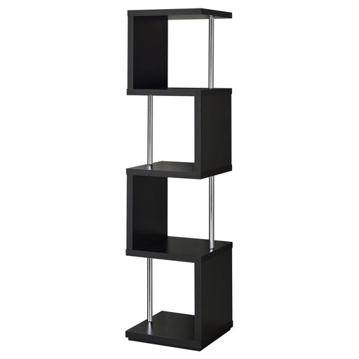 Modern Black Four Tier Bookcase image