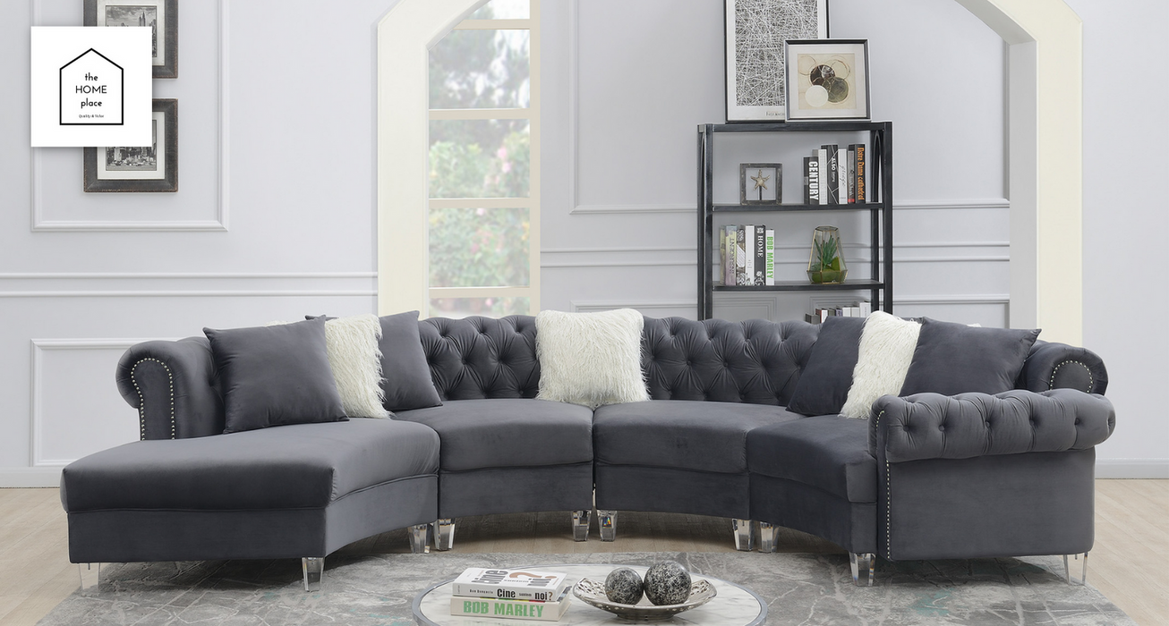 Round Gray Sectional