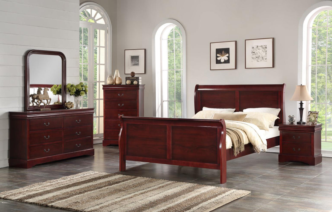 The Breville Cherry Wood Sleigh Bed