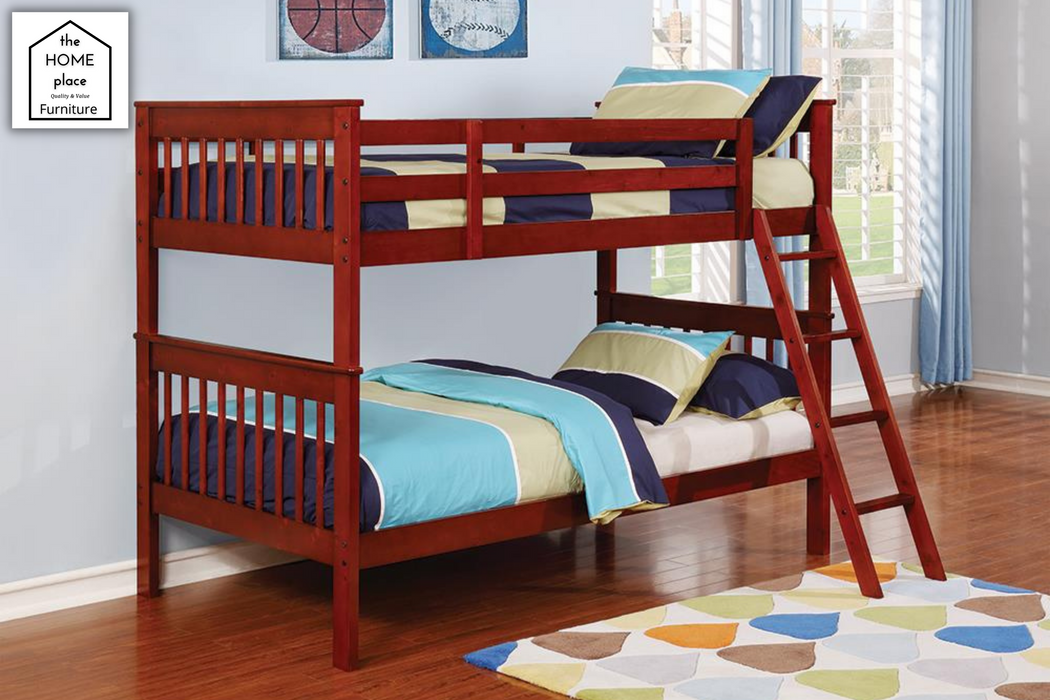 Parker Chestnut Twin-Over-Twin Bunk Bed