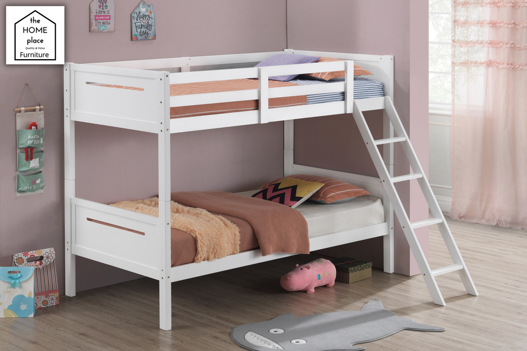 Twin/Twin Bunk Bed White