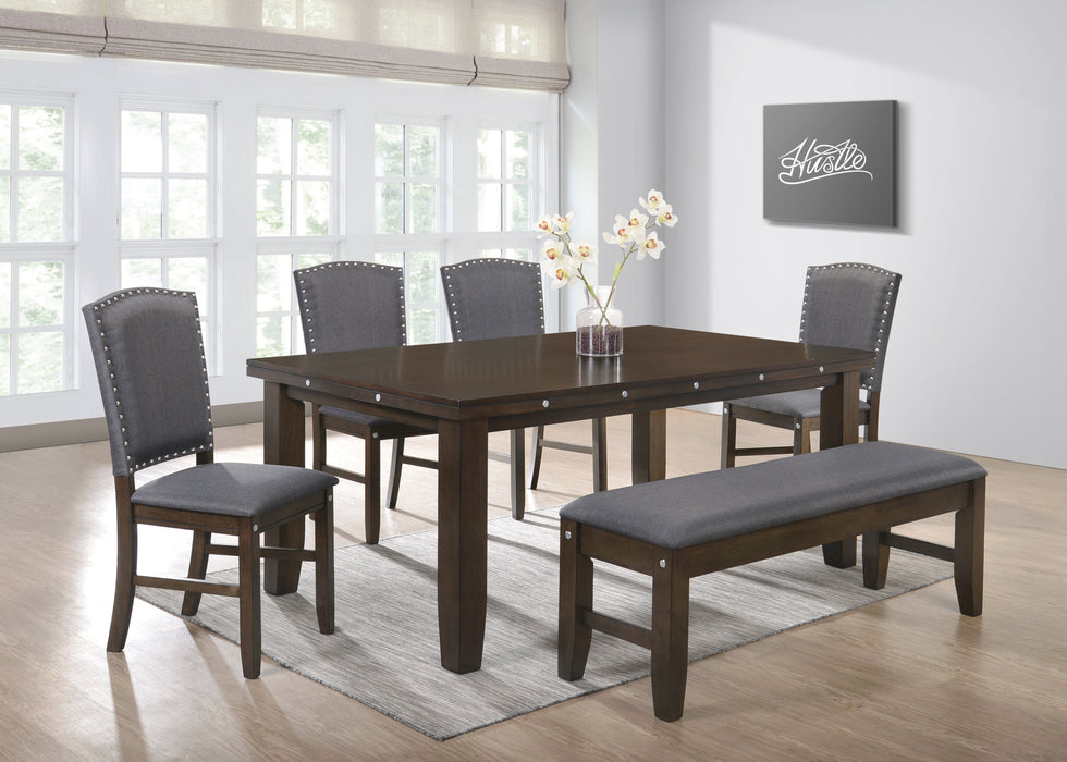 Brown and Gray Industrial Dining Room Set