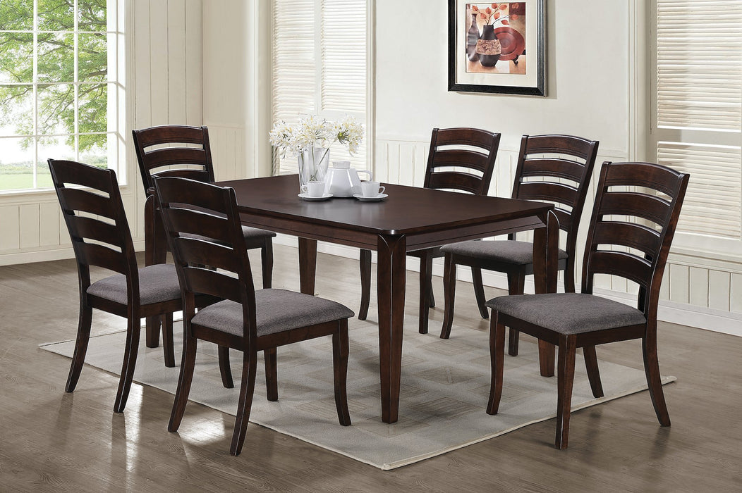 Dining Room Set in Natural Distressing Brown Finish