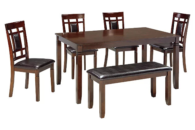 Signature Brown Dining Set with Bench