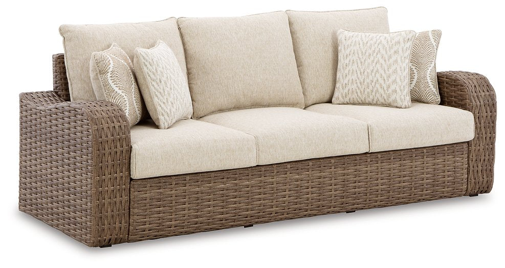 Sandy Bloom Outdoor Sofa with Cushion image