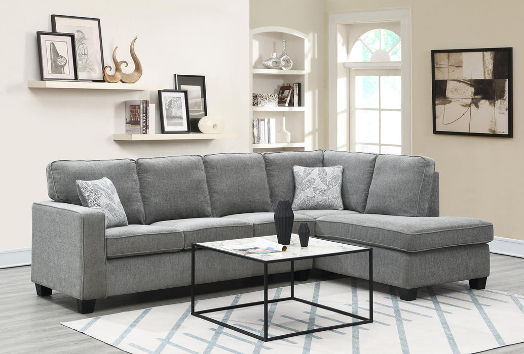 Simple Slate Gray 2pc. Sectional