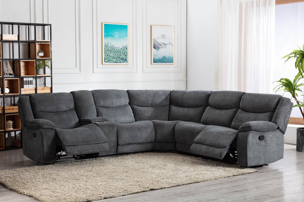 Gray Motion Recliner Sectional