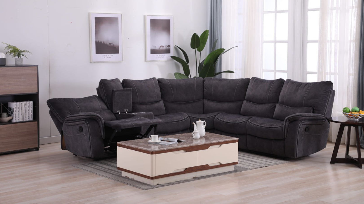 Charcoal Motion Recliner Sectional